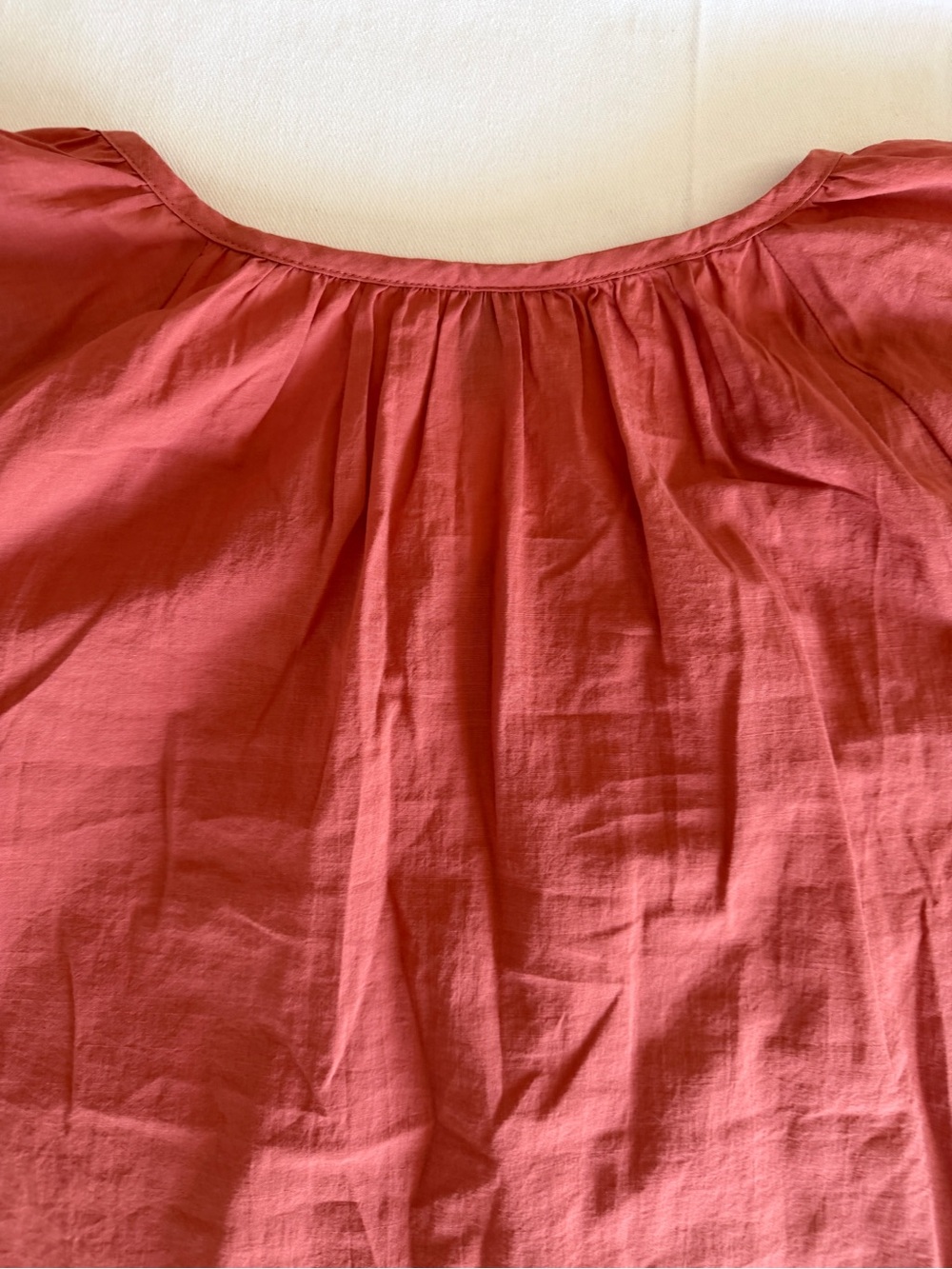 Universal Thread Rust Button-Front Short Sleeve Blouse - Picture 5 of 6